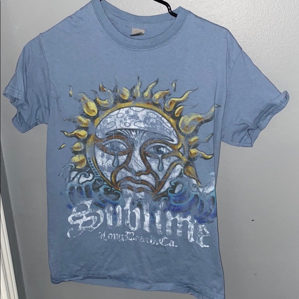 light blue sublime shirt